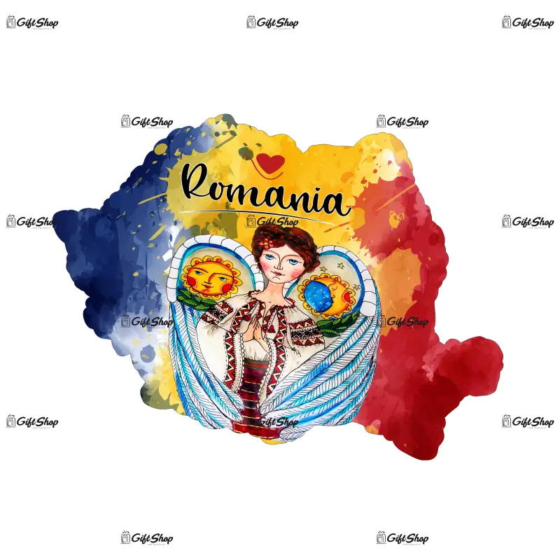 Harta romania, magnet frigider mgs023